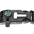 Pikkukuva 5 / 10: Paracord Selviytymisranneke Tuluksilla ym. Black
