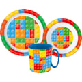 Miniatyrbilde 1 av 2: Lego-inspirerat middagset med muggar 350 ml - mikroplastset