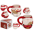 Miniatyrbild 2 av 10: 2-Pack - Julmugg / Kakmugg / Mugg med Fack för Kakor - Jul Vit