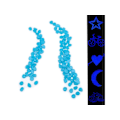 Miniatyrbillede 6 af 10: 100 stk. Selvlysende Sten - Glow in the Dark Dekoration Blue