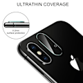 Miniatyrbillede 4 af 7: 2 stk iPhone X/XS - Skærmbeskytter Kamera - Hærdet Glas Transparent
