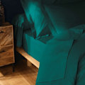 Miniatyrbild 3 av 5: Draps hus 180x200 cm - Huv 30 cm - 100% bomull - Smaragd Smaragd