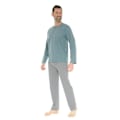 Pikkukuva 1 / 2: Pyjama Pitkät Miehet Delmont - Christian Cane - Tunisiapaita - Tummanharmaa - 100% Puuvilla Grå M