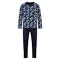 Miniatyrbillede 1 af 3: Langærmet pyjamas i bomuld Christian Cane Blå - Voksen - Unisex Mörkblå, himmelsblå, gul jag