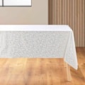 Miniatyrbillede 1 af 5: Nappe rektangulær 140 x 240 cm mikrofiber trykt metalliseret mikado Hvid/guld Vitt guld