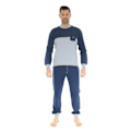 Pikkukuva 1 / 2: Pyjama Pitkä Juoksuhousut Sininen Dorian - CHRISTIAN CANE - Mies - Tasku ylhäällä - Pyöreä kaula-aukko - Joustava vyötärö Blå XXL