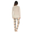 Miniatyrbild 2 av 2: Pyjamas Lång Beige THEA - Pilou Pilou 4906 - Rund hals - Elastisk midja - Snabb leverans Beige 44