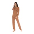 Miniatyrbild 1 av 2: Pyjamas Lång - Jayne - 6591 - Viskos Elastan - Satin V-Hals - Elastisk Byxa kastanj 44