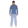 Miniatyrbillede 3 af 3: Pyjamas Lange Mand - Pilus - Bertin - Blå Indigo - 100% Bomuld - Elastisk Talje Blå M