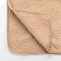 Miniatyrbillede 3 af 5: Sengetæppe - INDSATSENS BLØDHED - 220x240 cm - Velour - Grafisk relief - 2 pudevårdsæt Grå, Lin