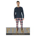 Miniatyrbillede 1 af 2: Pyjamas Lang Blå Ugo Pyjamas Lang Pilou Pilou 4534 Blå XXL