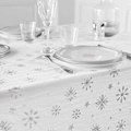 Miniatyrbillede 4 af 4: Nappe rektangulær 140 x 240 cm mikrofiber trykt metal. astrelia Hvid/sølv Vit / silver