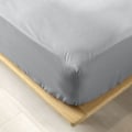 Miniatyrbillede 1 af 5: Drap Housse i Bomuld "Biolina" 160x200cm Grå Grå