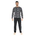 Miniatyrbillede 1 af 2: Pyjamas Lange - Christian Cane - Donatien - 100% Bomuld - Tunisk Krave - Ren Sort Svart S