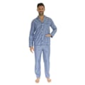 Miniatyrbillede 1 af 3: Pyjama Tailleur Villerest Pyjama Tailleur Mand 100% Bomuld - Fremstillet i Frankrig 1560 Blå XXL