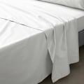 Miniatyrbillede 1 af 5: Drap Plat - Percaline - 180x290cm - 100% Bomuld - Blød og Behagelig - Oeko-Tex Standard 100 Vit