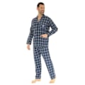Miniatyrbild 1 av 2: Pyjamas för män - Christian Cane - Dorian - Krage - 100% bomull - Mörkblå Blå M