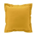 Miniatyrbillede 1 af 5: Pudebetræk - Percale - Gul - 63x63 cm - 100% bomuld - Vaskbar ved 30° Gul