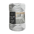 Miniatyrbild 3 av 3: Täcke för dubbelsäng vadderat + 2 fodral 60x60 220 x 240 cm jersey/mikrofiber Faustine Grå