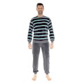 Pikkukuva 1 / 2: Harmaat pitkät pyjamat Doleas - CHRISTIAN CANE - MIEHET - 2 taskua - Pyöreä kaula-aukko - Elastinen vyötärö Grå XL