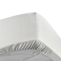 Miniatyrbillede 2 af 5: Drap housse 140x190 cm - Percale 100% bomuld - Bonnet 30 cm - Hvid Vit
