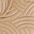 Miniatyrbillede 5 af 5: Sengetæppe - INDSATSENS BLØDHED - 220x240 cm - Velour - Grafisk relief - 2 pudevårdsæt Grå, Lin