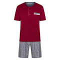 Miniatyrbillede 1 af 3: Pyjamasæt - CHRISTIAN CANE - Nael - 100% Bomuld - Kortærmede - Rød Röd M