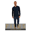 Pikkukuva 2 / 3: Pyjamat - PILUS - Jaipur - Pitkähihainen T-paita - 100 % silkkiä - Tyylikäs ja rento Blå jag