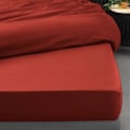 Miniatyrbild 1 av 5: Drap hus 90x190 cm - Percale 100% bomull - Kappa 30 cm - Tomette terrakotta