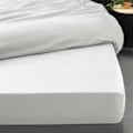 Miniatyrbillede 5 af 5: Drap-housse - Percale - 180x200 cm - Bonnet 30 cm - 100% bomuld - Hvid Beige