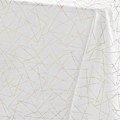 Miniatyrbillede 2 af 4: Nappe rektangulær 140 x 240 cm mikrofiber trykt metalliseret mikado Hvid/guld Vitt guld