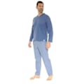 Miniatyrbillede 2 af 3: Pyjamas Lange Mand - Pilus - Bertin - Blå Indigo - 100% Bomuld - Elastisk Talje Blå M