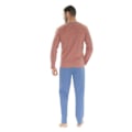 Pikkukuva 2 / 2: Pijama Pitkä - Nicola - 3648 - 100% Puuvilla - Tunisialainen Kaula-aukko - Oranssi ja Sininen Raitakuosi Orange M