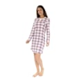 Pikkukuva 1 / 2: Yömekko - Romina - 5397 - 100% Puuvilla - Ruudullinen Printti - Pyöreä Kaulus Vit 40