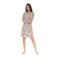 Miniatyrbillede 1 af 2: Natskjorte - Riva - 5342 - Leoprint - 50% Bomuld - 50% Viskose Beige 40