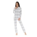 Miniatyrbillede 1 af 2: Pyjamas Lang - CHRISTIAN CANE - Model CIDALIE - 100% Bomuld - Krave - Elastisk Talje Vit 42