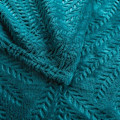 Pikkukuva 2 / 5: Ruudullinen flanelli 125x150 cm - Kohopintainen lehtikuvio - Sininen Blå