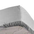 Miniatyrbillede 1 af 3: Drap housse - 180 x 200 cm - Percale - 78 tråde - Uni - Lys grå Ljusgrått
