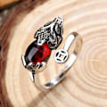 Miniatyrbild 4 av 4: 2:a Feng Shui Ring Pixiu Mani Mantra Skydds Fingerring Förmögenhetsring Amulett Lycka Öppen Justerbar Ring