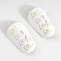 Miniatyrbillede 7 af 10: 1 par fodboldbenskinner til børn HVID-SORT HVID-SORT White-Black S