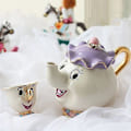 Miniatyrbillede 1 af 5: Tekande Krus med Skønheden og Udyret motiv, Mrs. Potts og Chip, Ét Sæt -CDSX