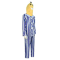 Miniatyrbild 4 av 5: Vuxen Bananer i pyjamas Kostym Blå Vit Randig Tröja Byxor Med Bananhuvud Män Kvinnor Party Kostym Halloween Bästa Val Blå Vit Blå vit Blue white XL