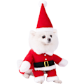 Miniatyrbild 4 av 5: Katt- och valpkläder Julvalp Tomte-kostym Hundsemesterkostym Julkjol med hatt Jultransformation-kostym-XL XL