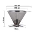 Miniatyrbilde 2 av 5: Kaffefilter - KZQ - Rustfritt stål - Vaskbart og gjenbrukbart - Nettingdesign - Høy kvalitet