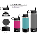 Miniatyrbilde 2 av 5: Sugerrør og lokk for Hydro Flask Wide Mouth og andre merker av isolerte vannflasker