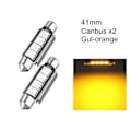 Miniatyrbillede 1 af 5: C5W Canbus 41mm Gul-Orange LED projektører SV8.5 festoon 8 8 41mm Gul-Orange 2-pack