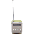 Miniatyrbild 8 av 8: Mini Radio, Digitalradio, TD V26, Liten Bärbar Radio Nätström och Batteri Mini Högtalare Musikspelare Bärbar FM-Radio PC Mode Stöd TF C Green