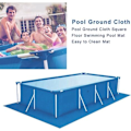 Miniatyrbild 3 av 4: TS-Pool Matta Rektangel, Golvmatta för Fyrkantig Pool, Rektangulär Golvmatta för Pool, Vikbar Golvduk för Ram Pool, p