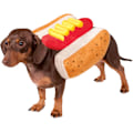 Miniatyrbillede 3 af 5: Efterårs- og vinterteddyhunde tøj varm hund hamburger form Halloween forsyninger kæledyr transformation kostume sjov kjole op (M) M