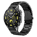 Miniatyrbild 2 av 5: För Huawei Watch GT 5 46mm Klockarmband Tre Pärlor Rostfritt Stål Ersättningsarmband [DB] Black